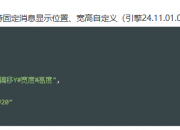 global内120013，支持固定消息位置，指的是什么